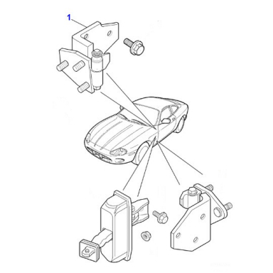 DOOR HINGE DRIVER SIDE UPPER  FJE3043AA